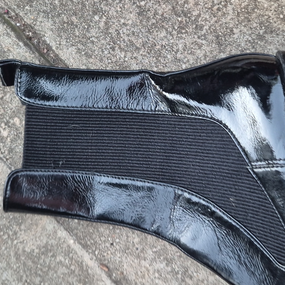 Black Patent Leather Ankle Boots - Picture 5 of 5